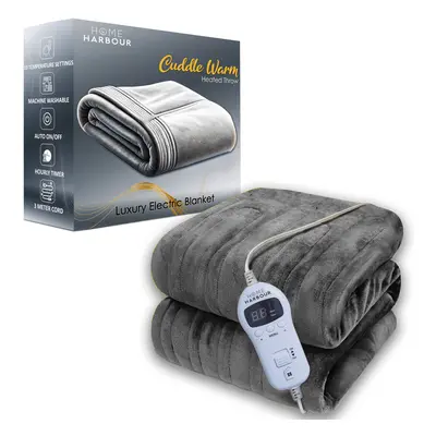 Heated Electric Blanket Throw Cuddle Warm 160x130cm, Heat Levels