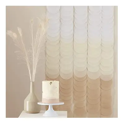 Hello Baby Brown Ombre Tissue Paper Backdrop-18 Strands