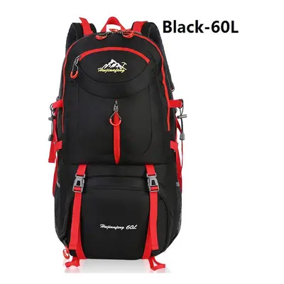 (Black-60L, L) 50/60L Outdoor Camping Backpack Travel Hiking Pack