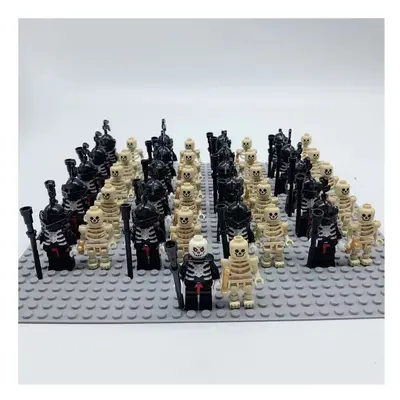 (O) 21PCS gold knight mini doll block doll children's assembled toys Fit Lego