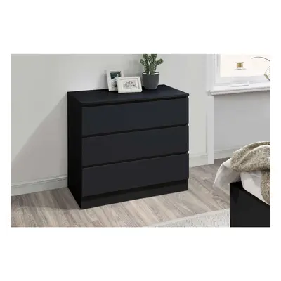 Black Chest of Drawers Birlea Oslo Scandia Retro