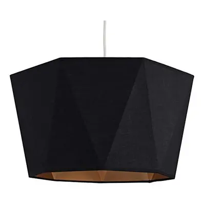 Modern Black & Copper Geometric Design Floor Lamp Shade