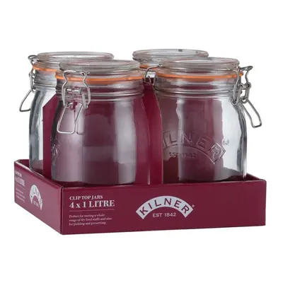 Kilner Clip Top Round Jar 1L Tray Of [0025.022]