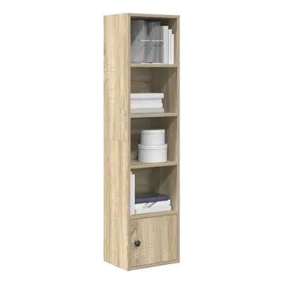 vidaXL Bookcase Sonoma Oak 31x24x127 cm Engineered Wood