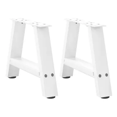 (white, x (30-31) cm) vidaXL Coffee Table Legs A-Shaped Desk Legs Metal Bar Stand DIY pcs Steel