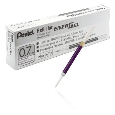 Pentel Refill Ink for EnerGel Liquid Gel Pen (0.7mm) Medium Line Needle Tip Violet Ink Box of (L