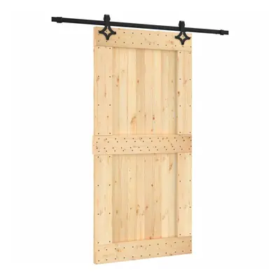 vidaXL Sliding Door with Hardware Set Interior Door Barn Door Solid Wood Pine