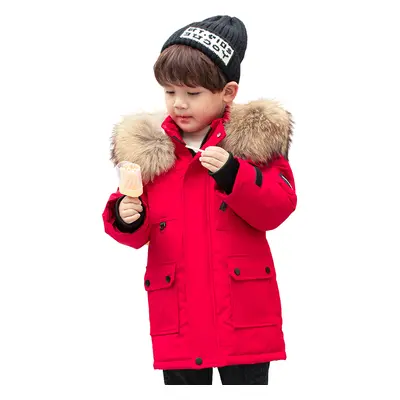 (Red, 2-3Years) Kids Boys Coats Duck down jacket Outwear Winter UK