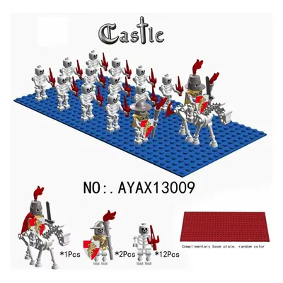 (Style G) 15pcs evil Skeleton Knights Legion of Medieval Roman soldier castles delivers a random