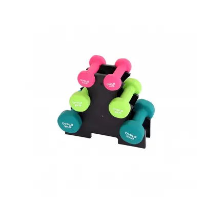 Oypla Neoprene Hand Dumbbell Set With Stand â 12kg | Weight Set