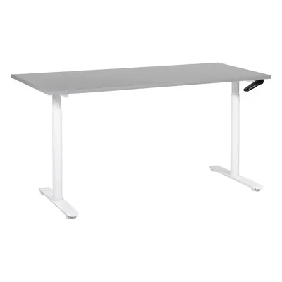 Adjustable Desk Manual Light Grey DESTINAS