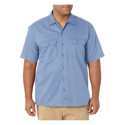 Dickies Men's Big-Tall Short-Sleeve Work Shirt Gulf Blue 3X