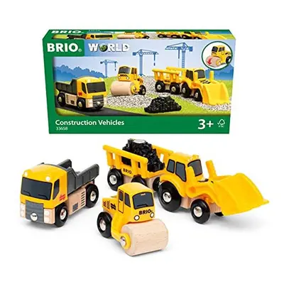 World Construction Vehicles for Kids Age Years Up Compatible with all BRIO Wooden Railway Sets A