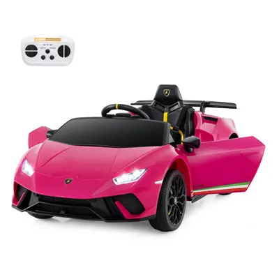 Lamborghini Kids Ride on Car 12V Battery Powered Electric Vehicle-Pink