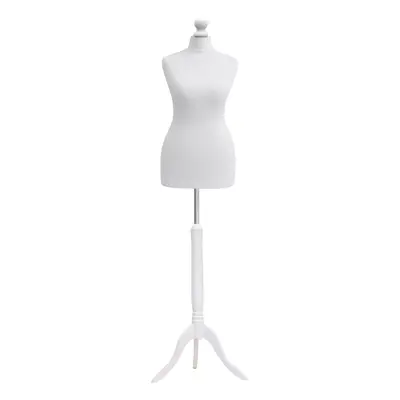 (Female Size 6/8) Female Tailors Dummy White Dressmakers Fashion Students Mannequin Display Bust