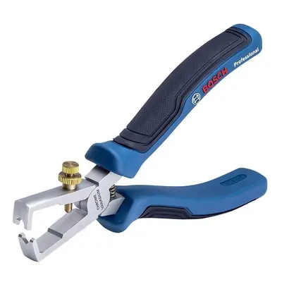 Bosch Professional 1600A01V03 mm Wire Stripper (Chrome-Vanadium Steel, Soft Grip), Blue