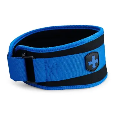 Nylon Weight lifting Belt With Flexible Ultralight Foam Core, Strenght Equipment, Blue, 4.5", Si