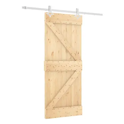 vidaXL Sliding Door with Hardware Set Interior Door Barn Door Solid Wood Pine