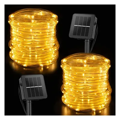 2 Pack Solar Rope String Lights Outdoor Feet Led Waterproof