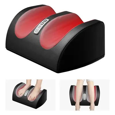 Shiatsu Foot Massager Machine with Heat, Foot and Calf Massager with Massage Roller, Deep Tissue