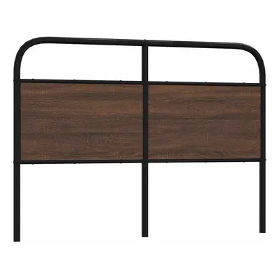 (brown oak, cm) vidaXL Headboard Bed Header Bedroom Bed Headboard Steel and Engineered Wood