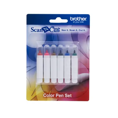 Brother ScanNCut Pen Set CAPEN1 6-Piece Color Permanent Ink Pens for