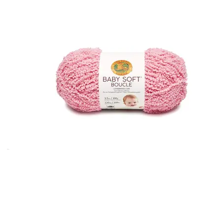 Lion Brand Yarn Baby Soft Boucle Yarn Candy Pink