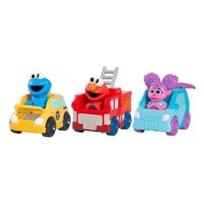 Sesame Street Twist and Pop Wheelies 3-Pack Preschool Toy Vehicles Ki