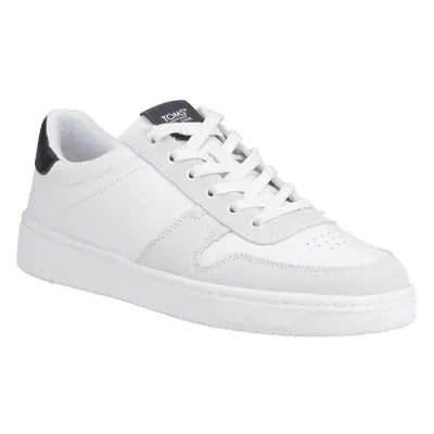 (White, (Adults')) TOMS TRVL Lite Court Leather Men's White/Black Trainers