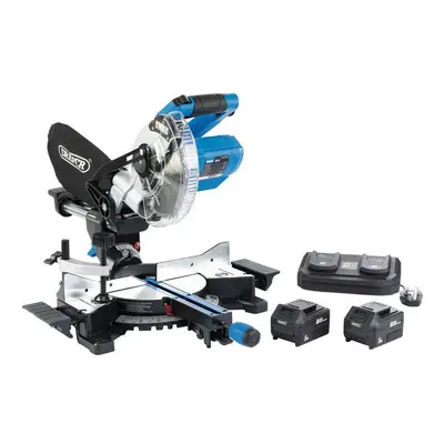 D20 20V Brushless 185mm Sliding Compound Mitre Saw Kit (Twin Charger)