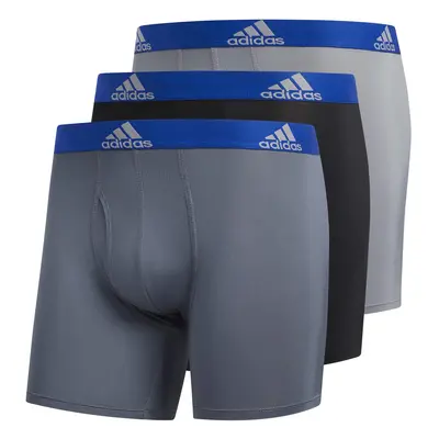 adidas mens Performance Underwear (3-pack) boxer briefs Onix/Collegia