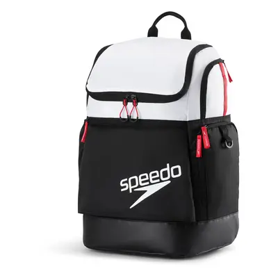 Speedo Large Teamster Backpack 35-Liter Black/White 2.0 1SZ