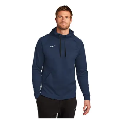 MEN'S NIKE THERMA PULLOVER HOODIE (NAVY/WHITE Large)