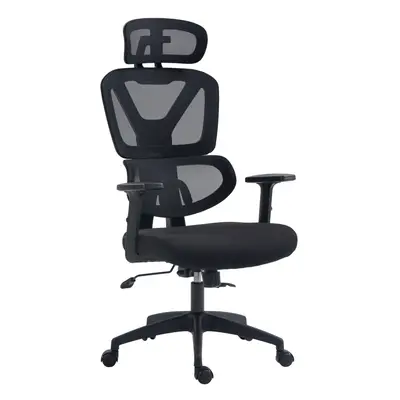 Vinsetto Mesh Office Chair Swivel Desk Chair w/ Adjustable Height Headrest Black