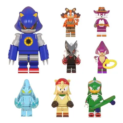 8Pcs/Set Sonic The Hedgehog Figures Building Block Minifigures Toys Kids Gift