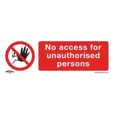 Sealey Worksafe® No Access Safety Sign, Self-Adhesive Vinyl - Pack of SS17V10