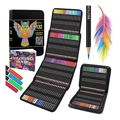 Melifluo Colouring Pencils Set with Black Portable Zipper Bag. Professional Coloured Pencils Per