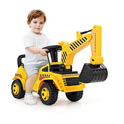 Kids Ride on Excavator Bulldozer Digger Toy Digging Scooper Ride On Car