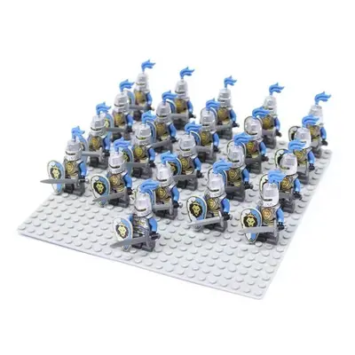 (D) 21PCS gold knight mini doll block doll children's assembled toys Fit Lego