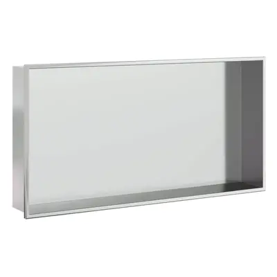 (silver) vidaXL Shower Niche Wall Recessed Shower Shelf Brushed Silver Stainless Steel