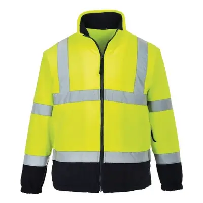 Hi-Vis Two-Tone Fleece - Yellow/Navy - X Large