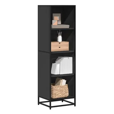 vidaXL Book Cabinet Black 40x35x139 cm Engineered Wood bookcase room divider