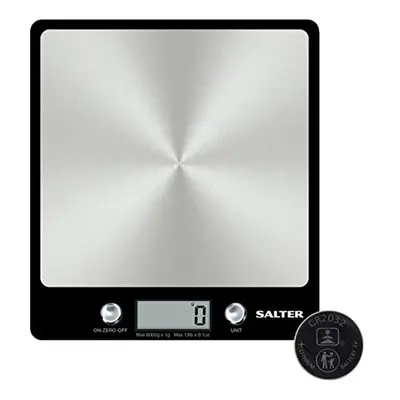 Salter 1241A BKDR Premium Evo Electronic Scale, Ultra Slim, Stainless Steel Platform, Hygienic/E