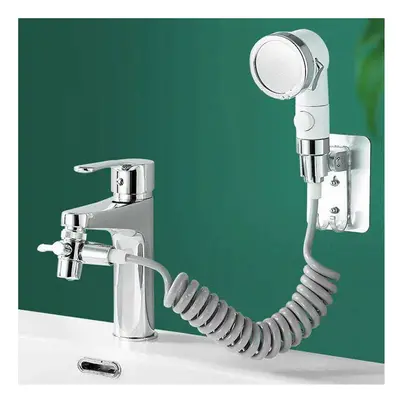 Bathroom Wash Face Basin Water Tap External Shower Head Two Modes Adjustable Spray Hair Washing 