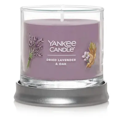 Yankee Candle Dried Lavender & Oak Scented Signature 4.3oz Small Tumbler Single Wick Candle Over