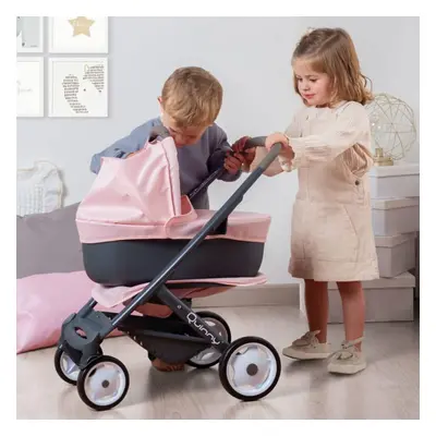 Smoby 3-in-1 Combined Stroller for Dolls Light Pink Kids Child Toy Pushchair