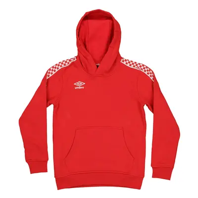 Umbro Boys Youth (8-20) Pullover Fleece Hoodie VERMILLION/WHITE Medi