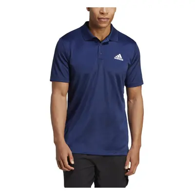 adidas Men's Designed Move 3-Stripes Polo Shirt Dark Blue/White La