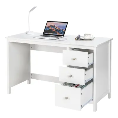 Modern Computer Desk Wood PC Laptop Table Writing Workstation3 Drawers