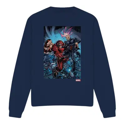 (M, Navy) Marvel Unisex Adult X-Men Destroy Juggernaut Sweatshirt